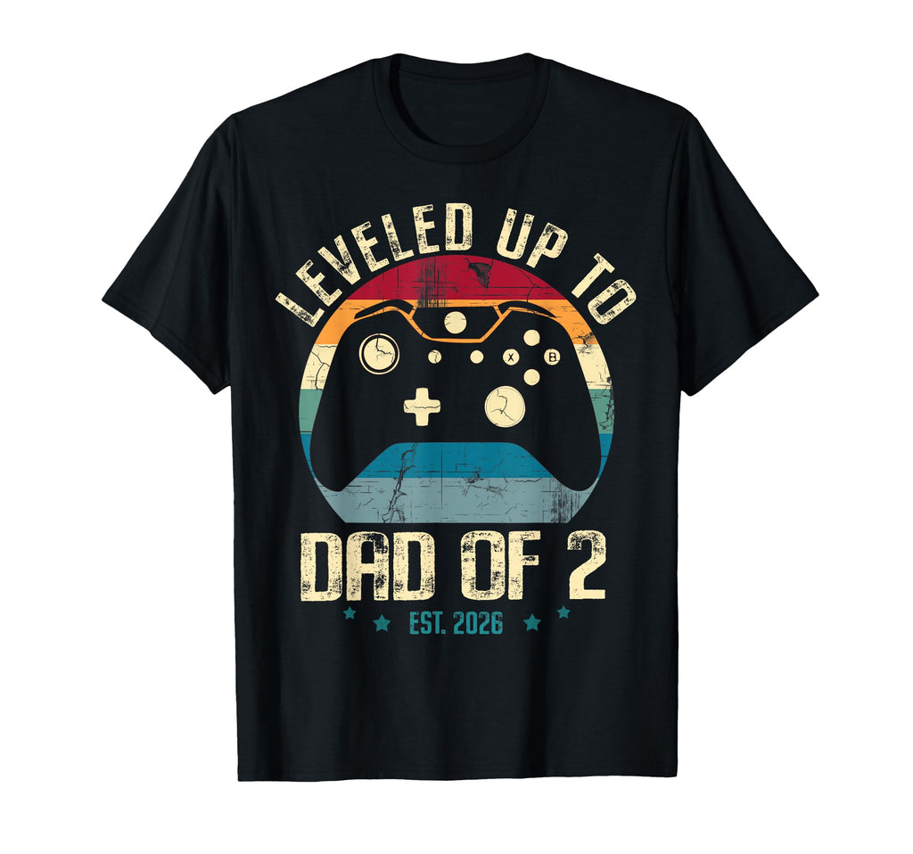 I Leveled Up To Dad 2 Daddy Again 2026 T-Shirt - Minimalist Print Unisex - T-Shirt, Sweatshirt, Hoodie