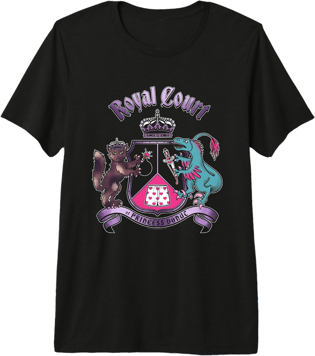 DCC Royal Court of Princess Donut Coat Arms Book - Adult & Kids T-Shirts, Sweatshirts & Hoodies apparel design preview 1