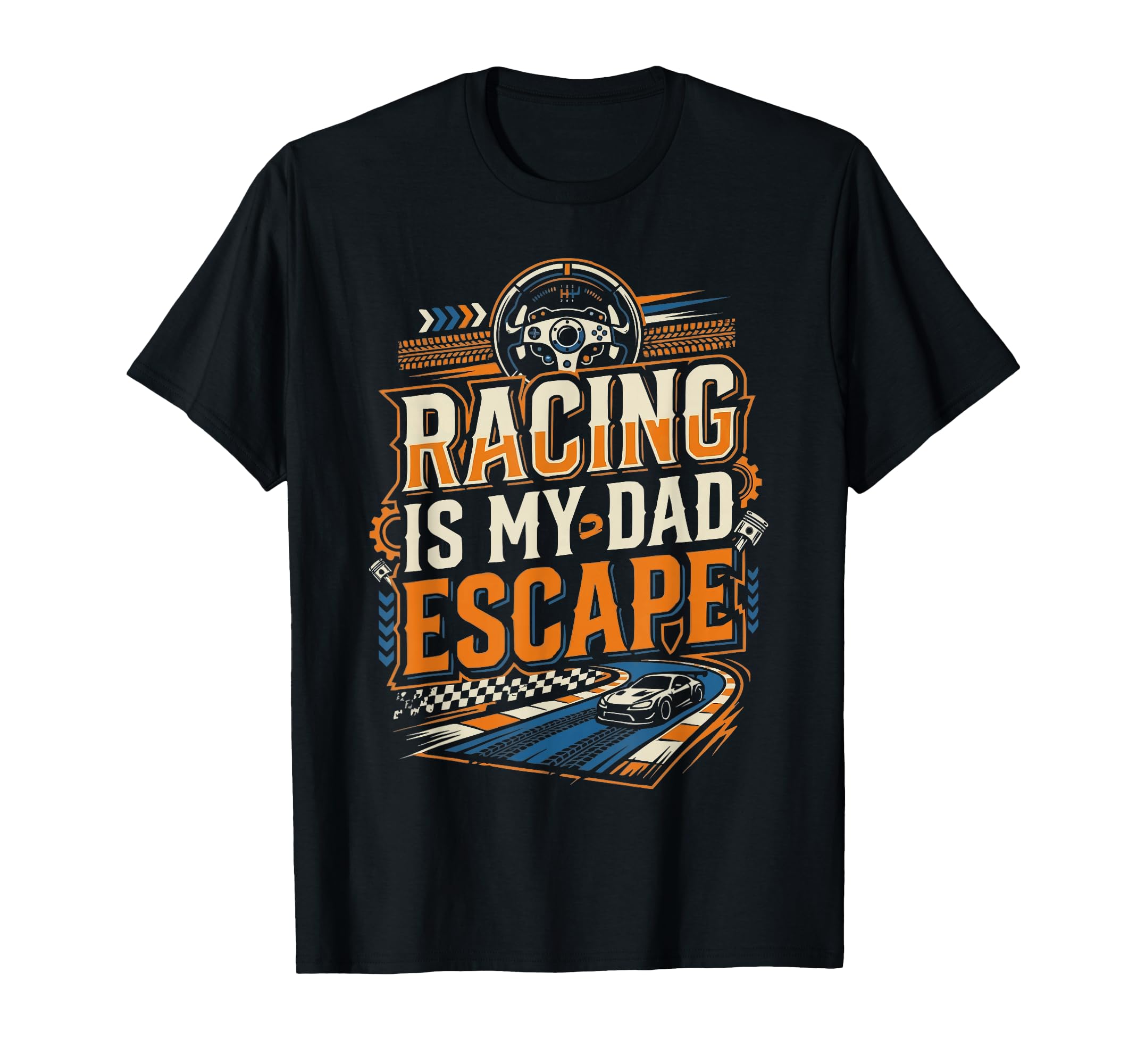 Sim Racing Dad Virtual Racing Game Daddy T-Shirt - Custom Art Print Unisex - T-Shirt, Sweatshirt, Hoodie