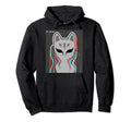 Kitsune Fox Mask Japanese Vaporwave Hoodie - Minimalist Print Unisex - T-Shirt, Sweatshirt, Hoodie