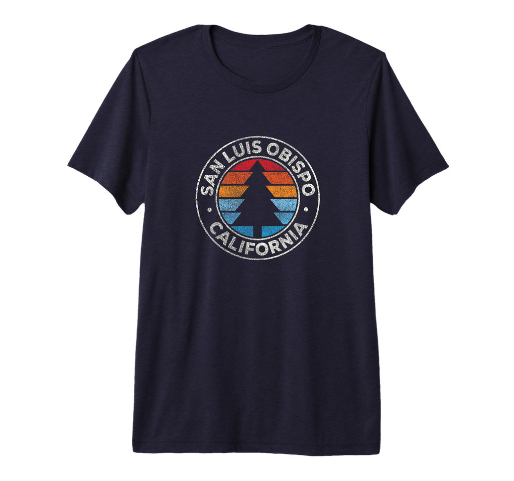 San Luis Obispo California Ca 70S Tri T-Shirt - Graphic Print for Adults - T-Shirt, Sweatshirt, Hoodie