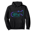Tuba Instrument Tubist Vaporwave Hoodie - Novelty Apparel Men Women - T-Shirt, Sweatshirt, Hoodie