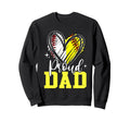 Proud Dad Baseball Softball Heart Sweatshirt - Trendy Graphic Men Women - T-Shirt, Sweatshirt, Hoodie