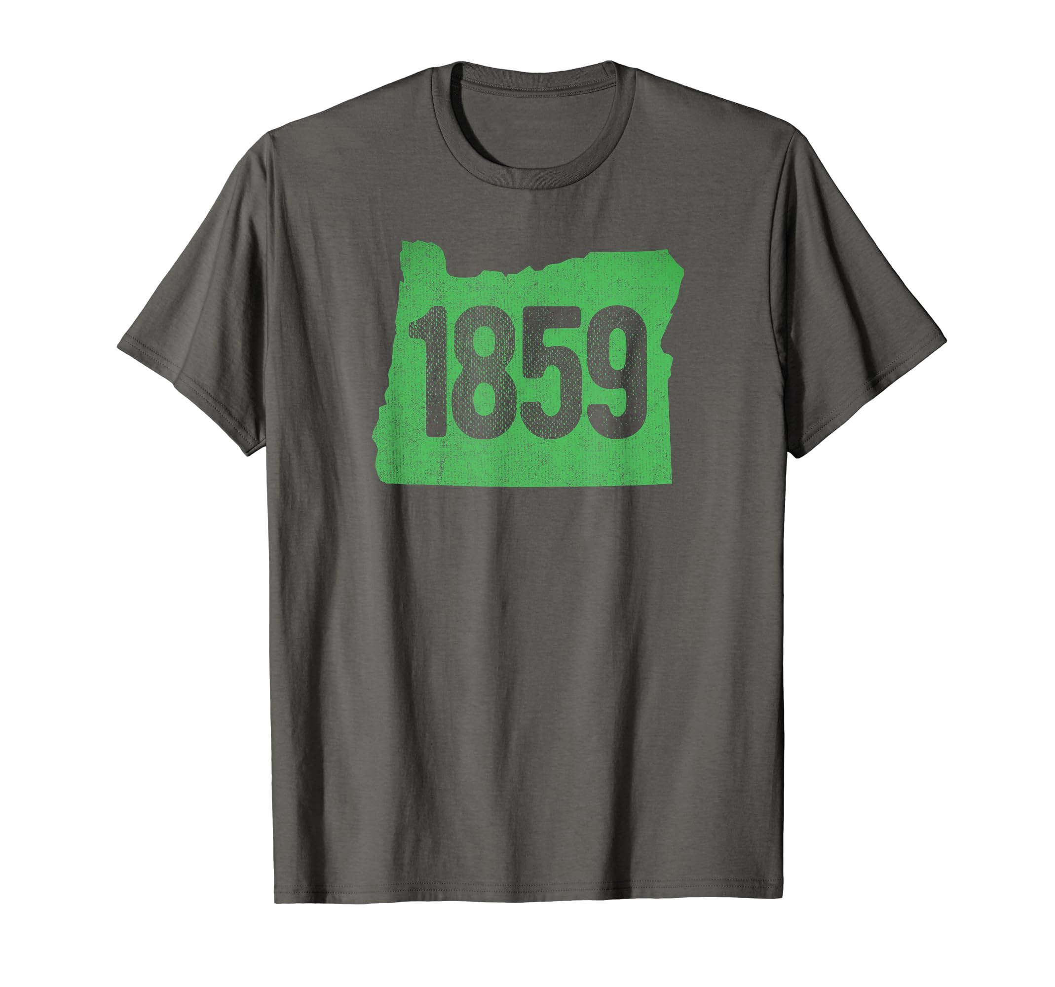 Oregon 1859 Green Distressed T-Shirt - Fun Novelty Design Unisex - T-Shirt, Sweatshirt, Hoodie