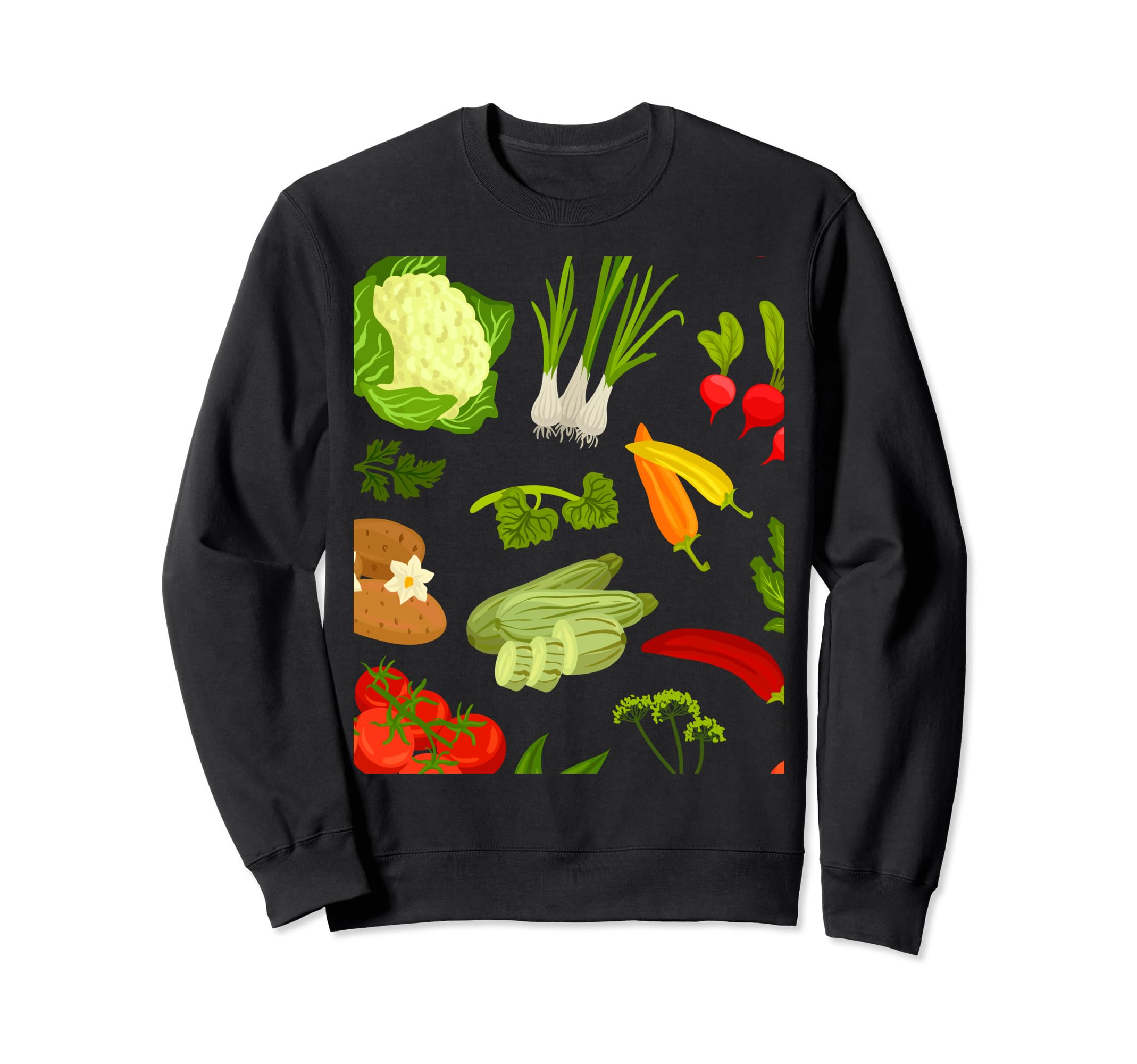 Colorful Vegetable Farm Market Sweatshirt - Custom Art Print Unisex - T-Shirt, Sweatshirt, Hoodie