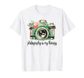 Photography Is My Therapy Camera T-Shirt - Fun Novelty Design Men Women - T-Shirt, Sweatshirt, Hoodie
