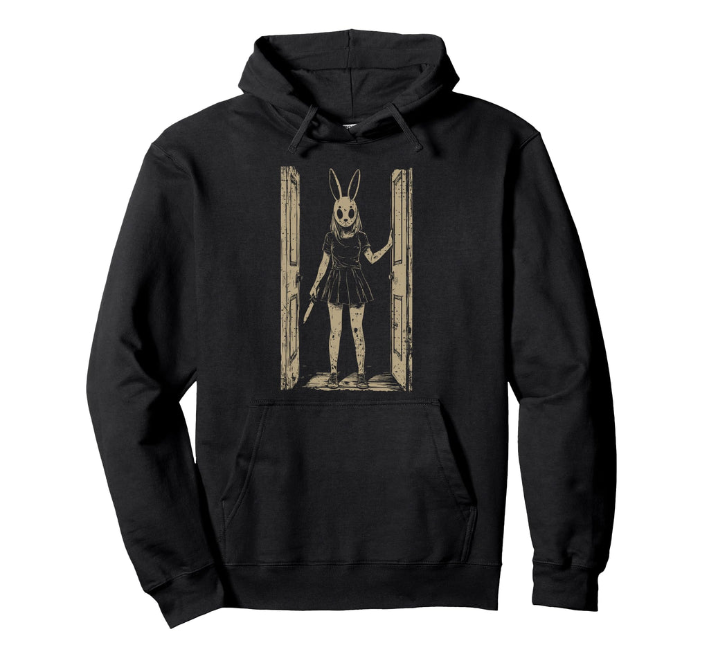 Anime Horror Bunny Aesthetic Soft Hoodie - Novelty Apparel for Adults - T-Shirt, Sweatshirt, Hoodie