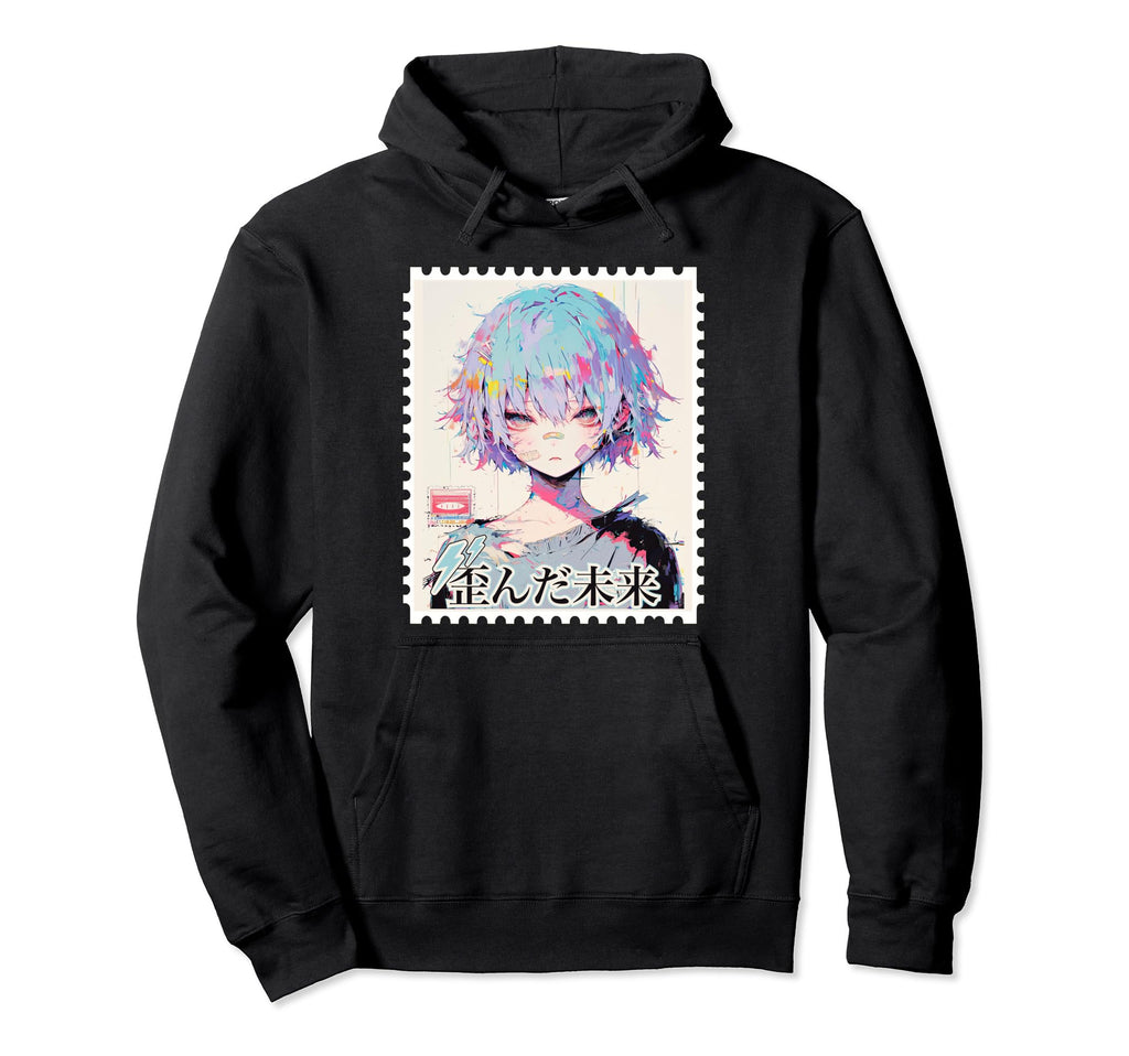Emo Anti Social Anime Glitch Y2K Hoodie - Aesthetic Graphic Men Women - T-Shirt, Sweatshirt, Hoodie