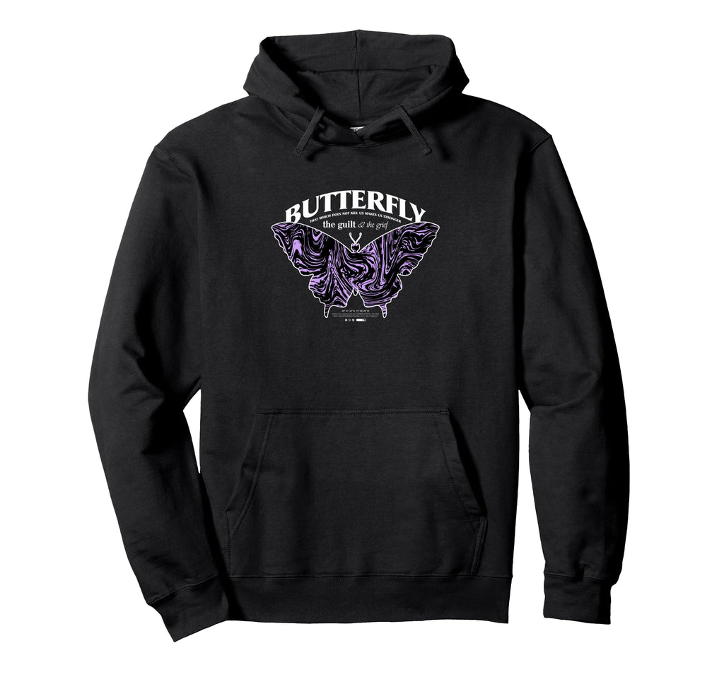Butterfly Y2K Grunge Aesthetic Hoodie - Aesthetic Graphic Men Women - T-Shirt, Sweatshirt, Hoodie