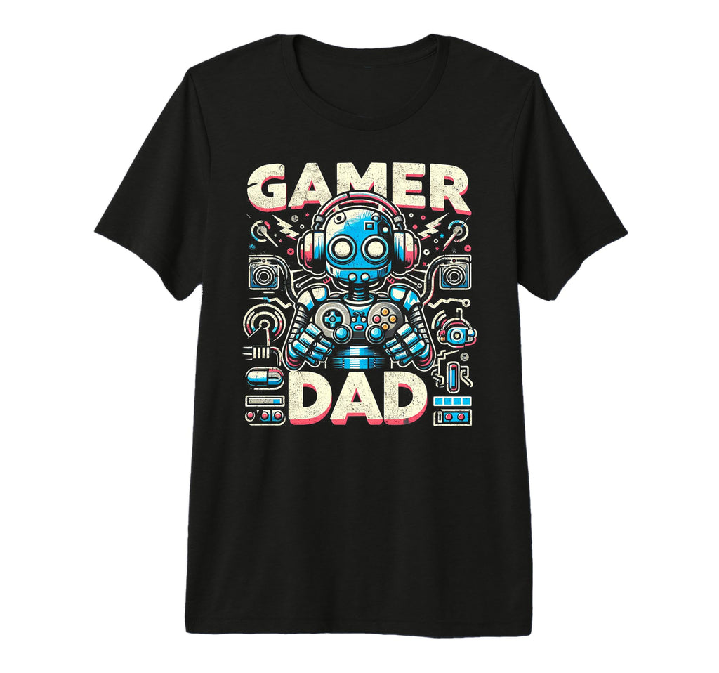 Gamer Dad Game Controller Gaming T-Shirt - Novelty Apparel for Adults - T-Shirt, Sweatshirt, Hoodie