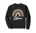 Boho Rainbow Mama Mother Mom Olive Sweatshirt - Novelty Apparel for Adults - T-Shirt, Sweatshirt, Hoodie