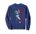 Distressed Italia Flag Italy Sweatshirt - Custom Art Print Men Women - T-Shirt, Sweatshirt, Hoodie