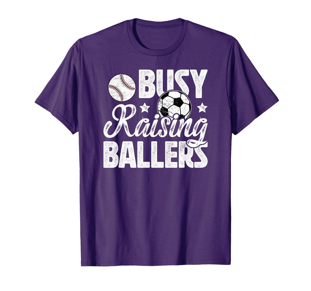Busy Raising Ballers Soccer T-Shirt - Casual Everyday Wear for Adults - T-Shirt, Sweatshirt, Hoodie