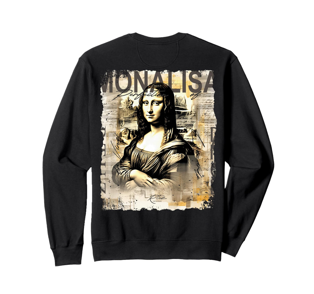 Mona Lisa Art Y2K Back Streetwear Sweatshirt - Minimalist Print Unisex - T-Shirt, Sweatshirt, Hoodie