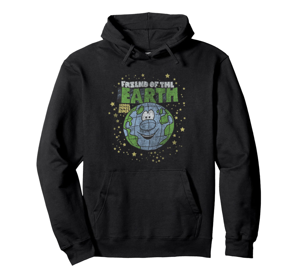 Schoolhouse Rock Friend Earth Distressed Hoodie - Aesthetic Graphic Unisex - T-Shirt, Sweatshirt, Hoodie
