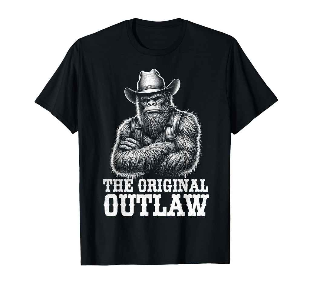 Bigfoot Sasquatch Funny Cowboy Cryptid T-Shirt - Custom Art Print Unisex - T-Shirt, Sweatshirt, Hoodie