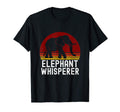 Elephant Whisperer Sunset Distressed T-Shirt - Minimalist Print Unisex - T-Shirt, Sweatshirt, Hoodie
