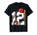 Birthday 12 Twelve Baseball 12Th T-Shirt - Casual Everyday Wear Unisex - T-Shirt, Sweatshirt, Hoodie