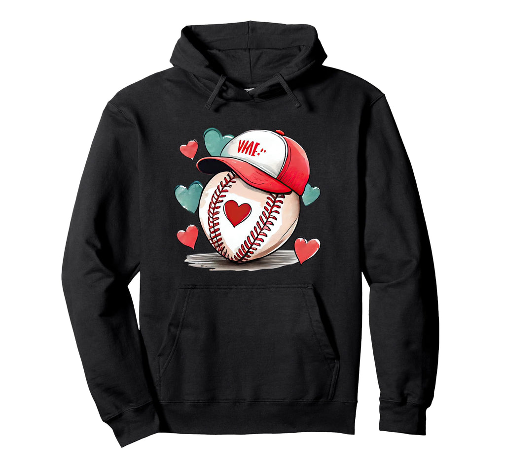 Funny Baseball Sport Baseball Mom And Hoodie - Minimalist Print for Adults - T-Shirt, Sweatshirt, Hoodie