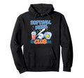Softball Moms Club Iced Coffee Glove Hoodie - Unique Graphic Men Women - T-Shirt, Sweatshirt, Hoodie