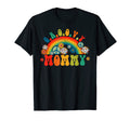 Groovy Mommy Rainbow Colorful Flowers T-Shirt - Unique Graphic Men Women - T-Shirt, Sweatshirt, Hoodie