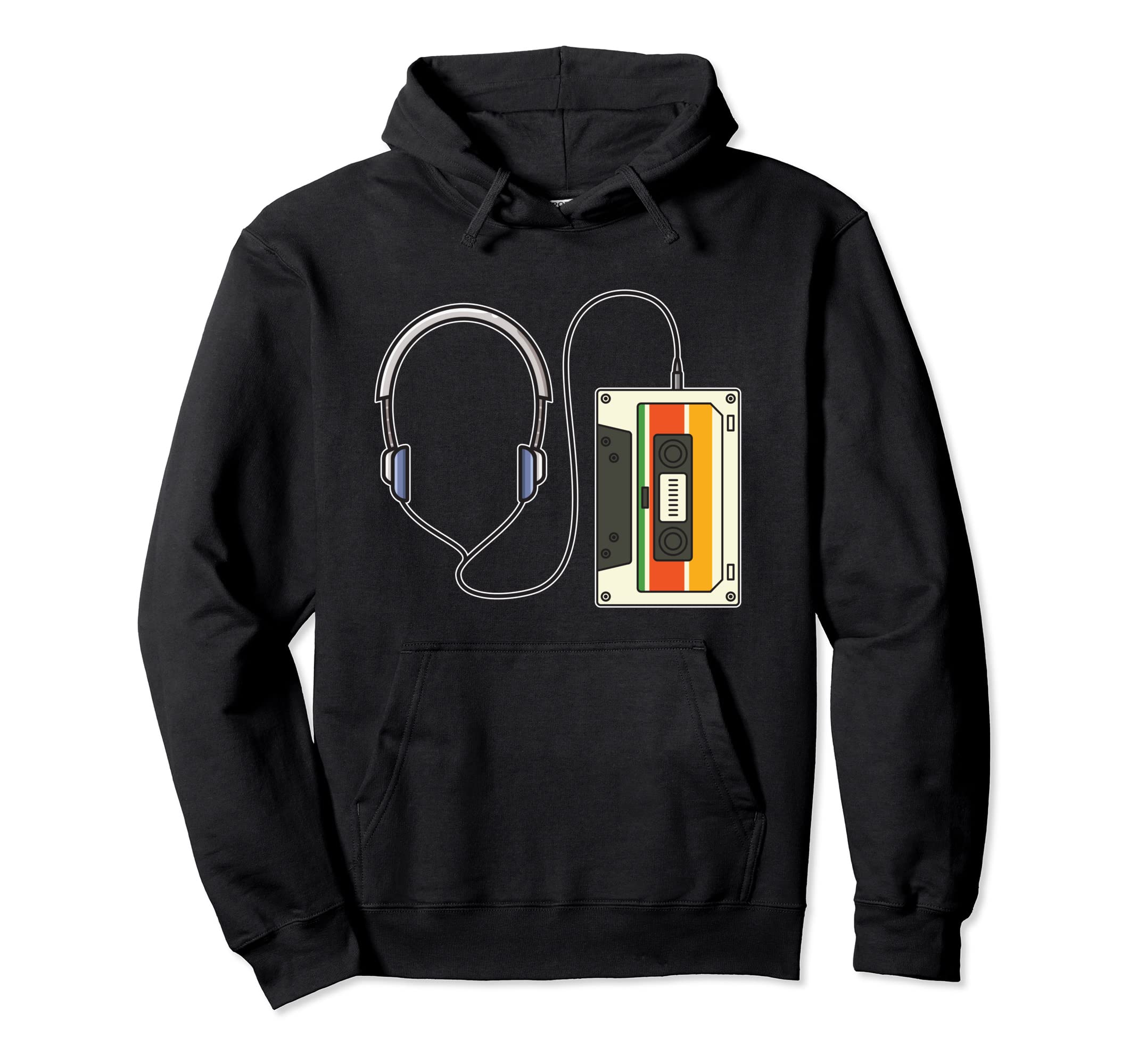 Headphones 80S Music Mixtape 1980S Hoodie - Custom Art Print Men Women - T-Shirt, Sweatshirt, Hoodie