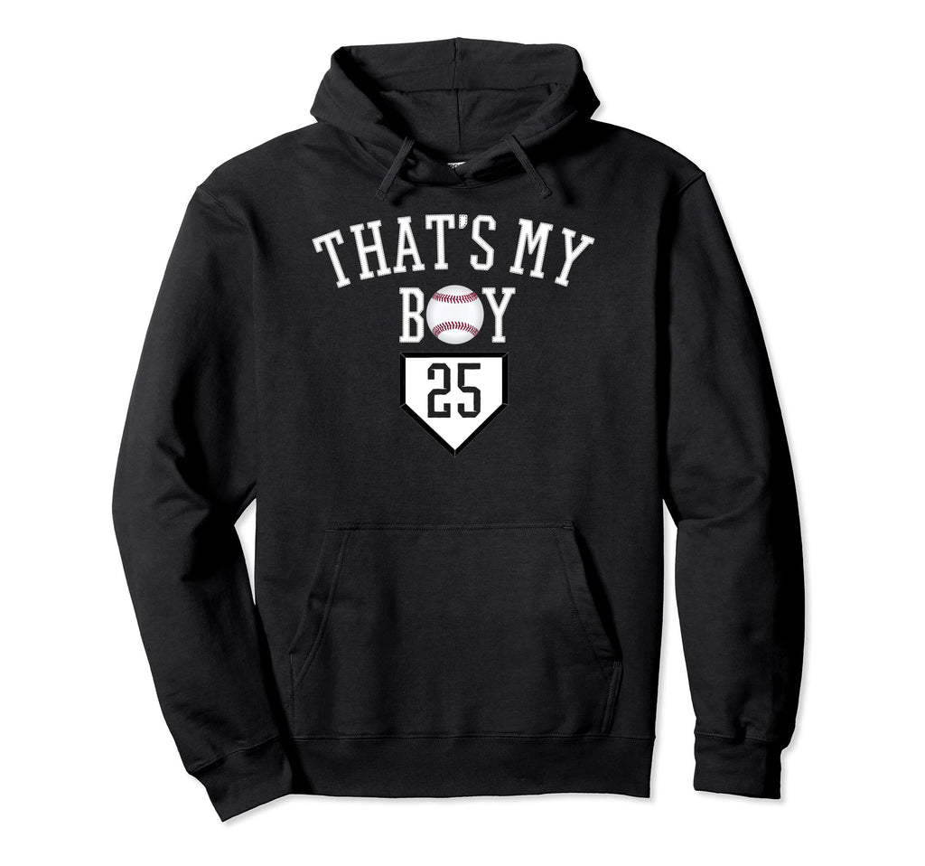 25 Thats My Baseball Number Jersey Hoodie - Aesthetic Graphic for Adults - T-Shirt, Sweatshirt, Hoodie