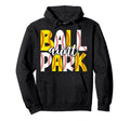 Ballpark Aunt Softball Baseball Aunt Ballers Hoodie - Trendy Graphic Unisex - T-Shirt, Sweatshirt, Hoodie