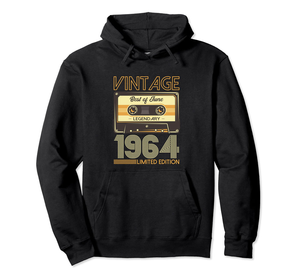60Th Birthday June 1964 Cassette Gifts Hoodie - Casual Everyday Wear Unisex - T-Shirt, Sweatshirt, Hoodie
