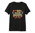 I Love 80S Hair Bands Distressed 80S T-Shirt - Graphic Print for Adults - T-Shirt, Sweatshirt, Hoodie