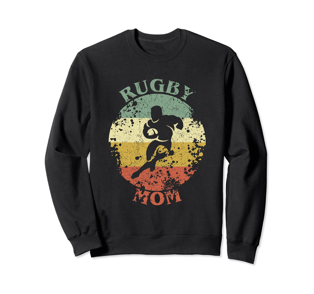 Rugby Mom Distressed Rugby Mama Sweatshirt - Fun Novelty Design for Adults - T-Shirt, Sweatshirt, Hoodie