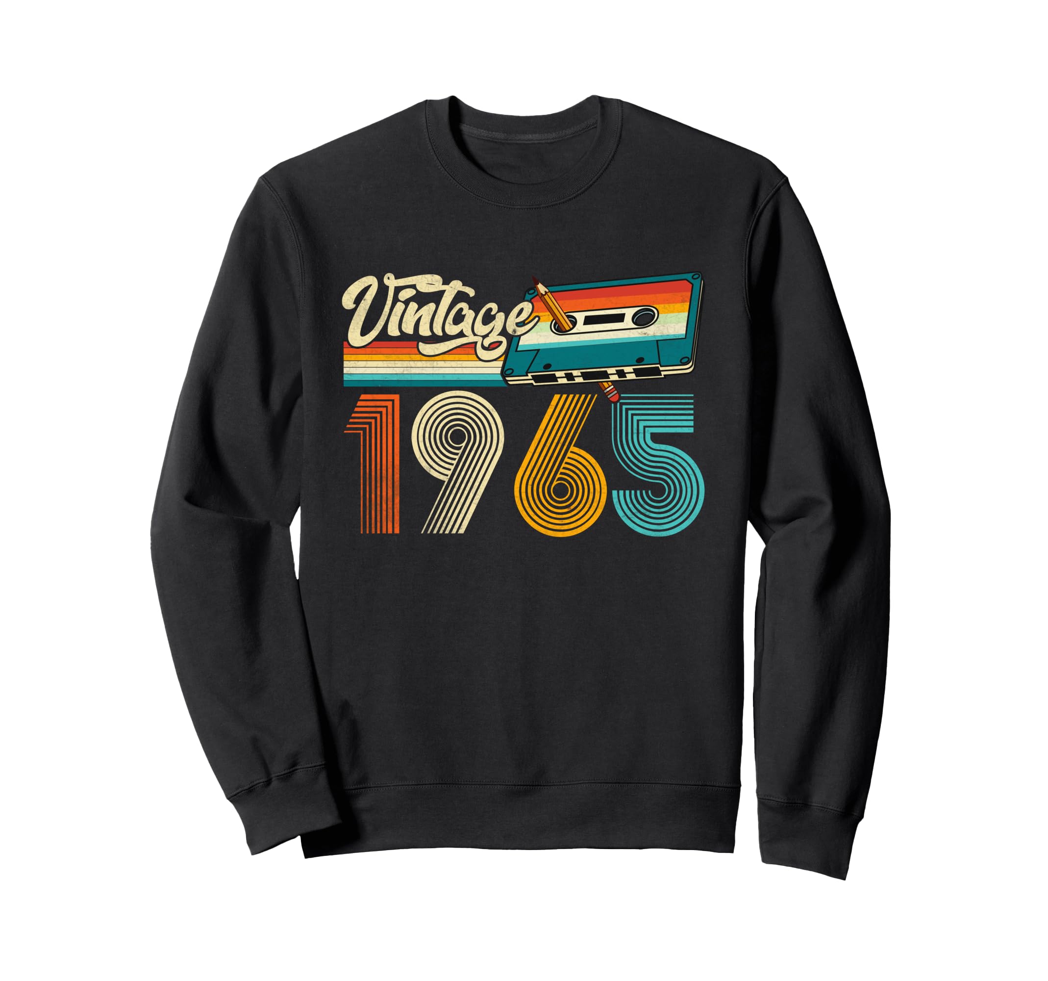 1965 Made 1965 Cassette Tape 60Th Sweatshirt - Unique Graphic Men Women - T-Shirt, Sweatshirt, Hoodie