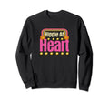 Hippie Heart Flower 70S 60S Sweatshirt - Minimalist Print Unisex - T-Shirt, Sweatshirt, Hoodie