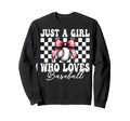 Just Who Loves Baseball Mom Mothers Sweatshirt - Unique Graphic for Adults - T-Shirt, Sweatshirt, Hoodie