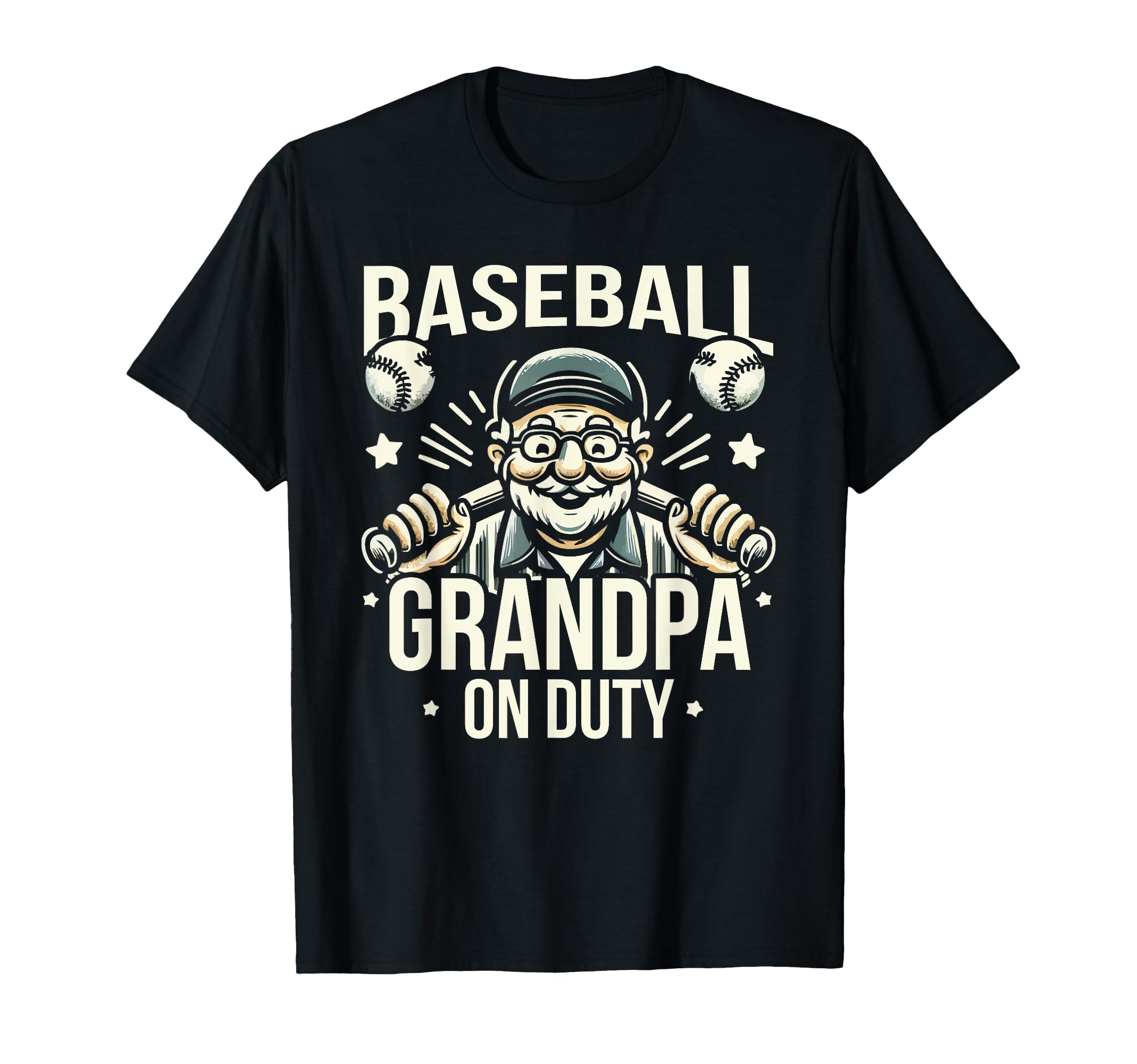 Baseball Grandpa Grandfather Gramps T-Shirt - Custom Art Print Unisex - T-Shirt, Sweatshirt, Hoodie