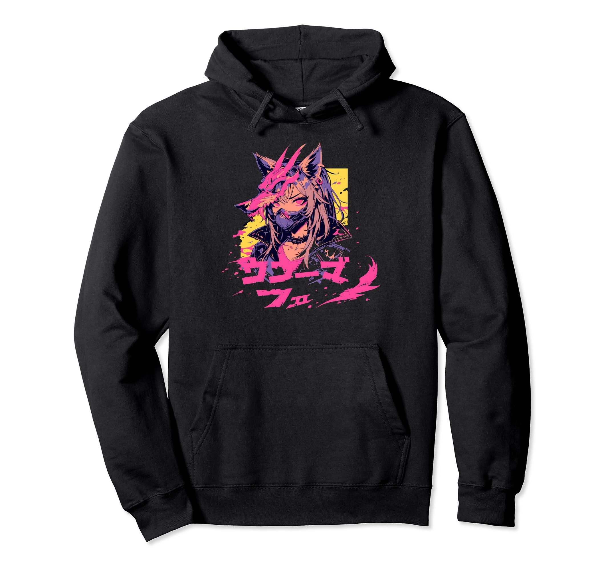 Goth Grunge Demon Anime Furry Wolf Hoodie - Fun Novelty Design Unisex - T-Shirt, Sweatshirt, Hoodie