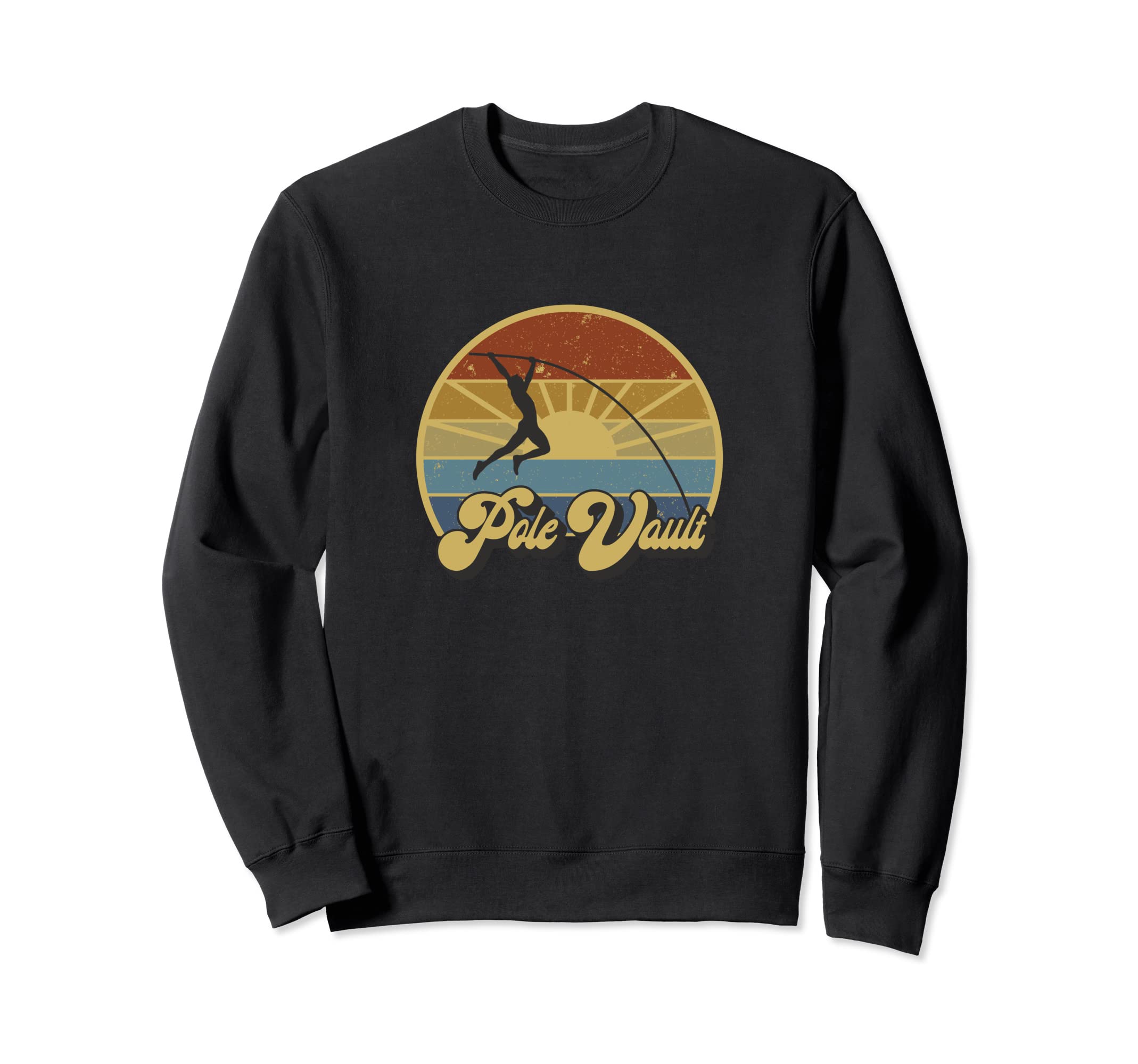 Pole Vault Distressed Pole Vaulting Sweatshirt - Graphic Print for Adults - T-Shirt, Sweatshirt, Hoodie