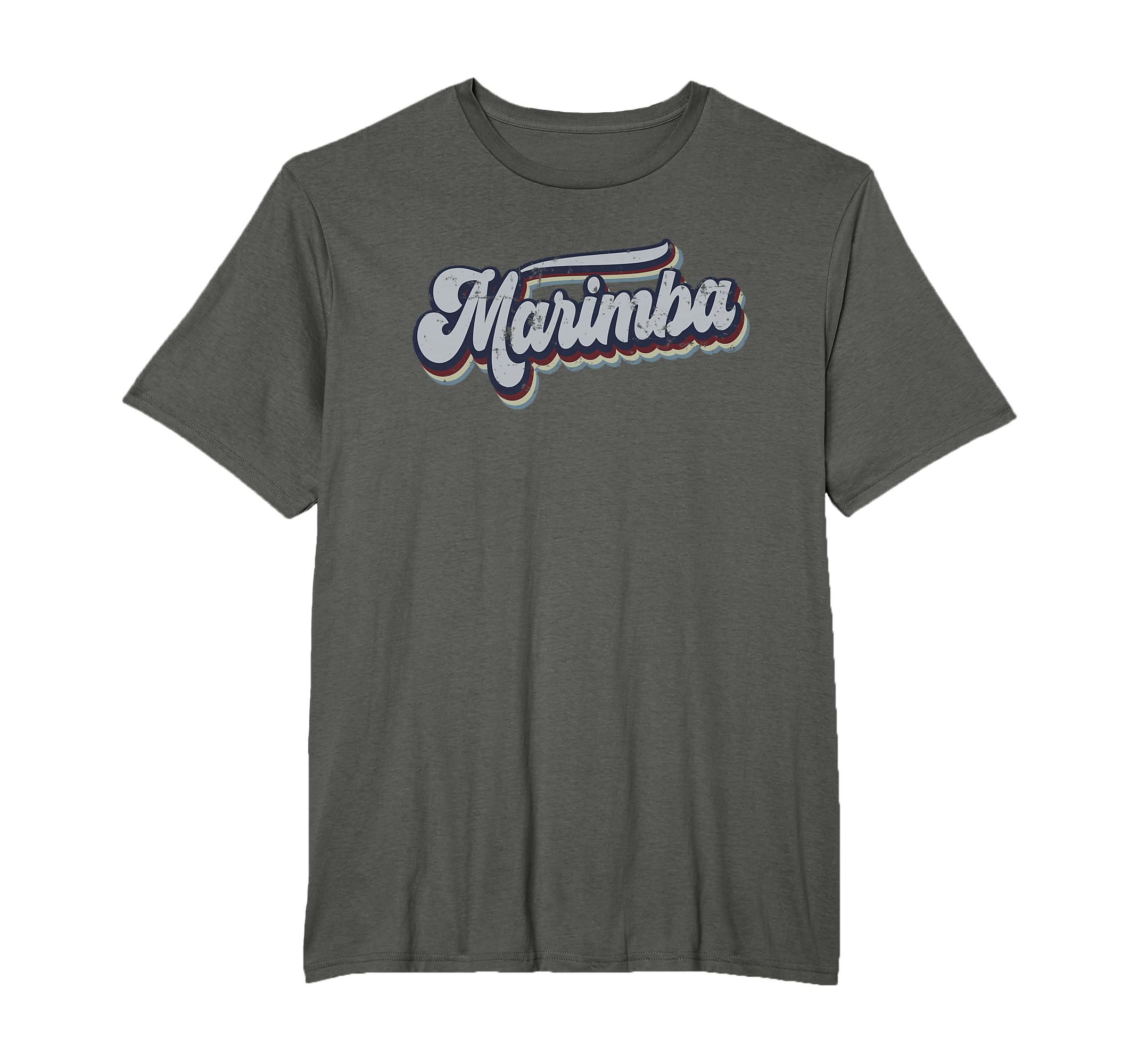 Marimba Distressed Rainbow Gift T-Shirt - Casual Everyday Wear Unisex - T-Shirt, Sweatshirt, Hoodie