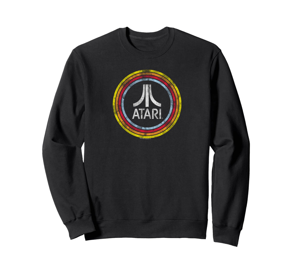 Atari Distressed Circle Fuji Logo Sweatshirt - Unique Graphic Men Women - T-Shirt, Sweatshirt, Hoodie