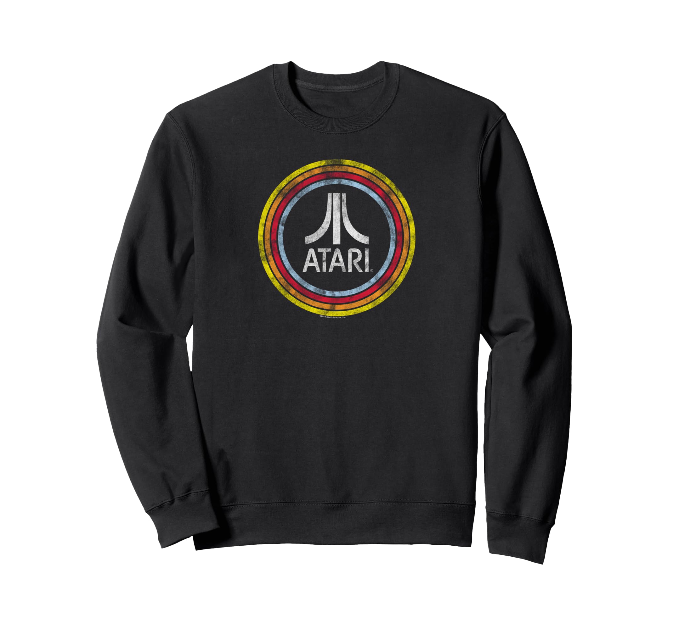 Atari Distressed Circle Fuji Logo Sweatshirt - Unique Graphic Men Women - T-Shirt, Sweatshirt, Hoodie