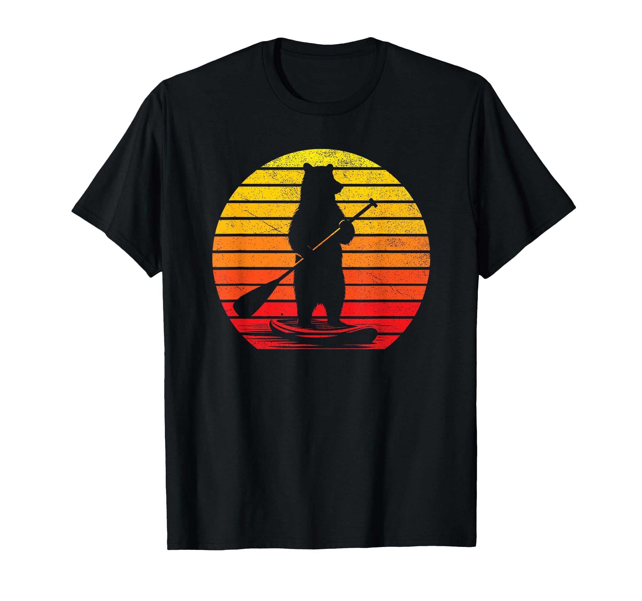 Paddle Boarding Bear Sup Stand Up T-Shirt - Graphic Print for Adults - T-Shirt, Sweatshirt, Hoodie