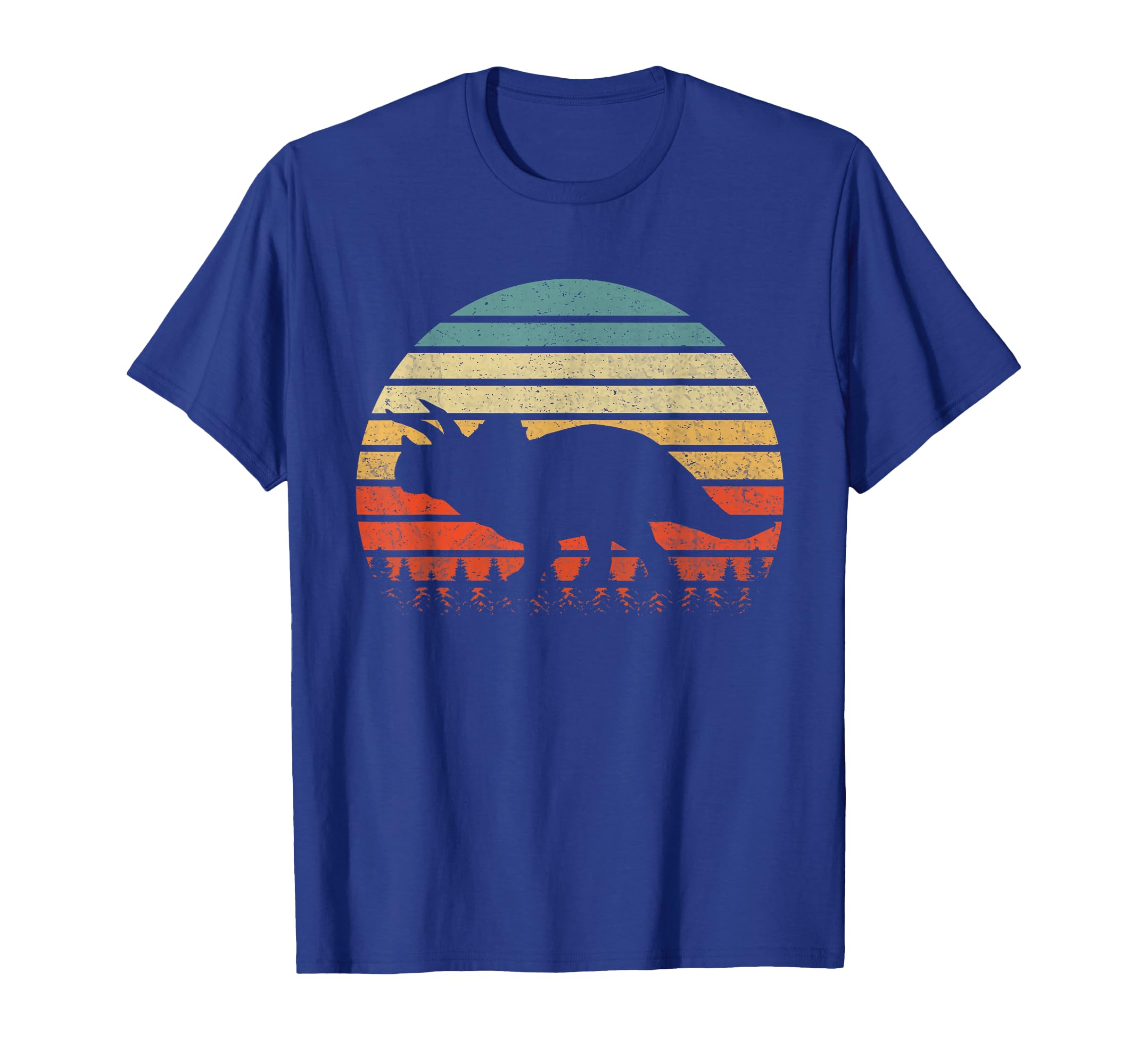 Triceratops Dinosaurus Sunset T-Shirt - Custom Art Print for Adults - T-Shirt, Sweatshirt, Hoodie