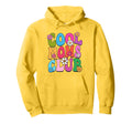 Moms Club Groovy Flower Power Vibes Mum Hoodie - Unique Graphic Men Women - T-Shirt, Sweatshirt, Hoodie