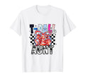 T Ball Baseball Checkered Aunt T-Shirt - Trendy Graphic Unisex - T-Shirt, Sweatshirt, Hoodie