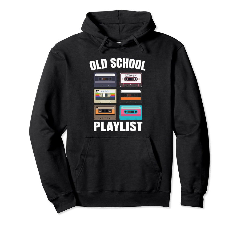 80S 90S Mixtape Playlist Cassette Hoodie - Casual Everyday Wear Unisex - T-Shirt, Sweatshirt, Hoodie