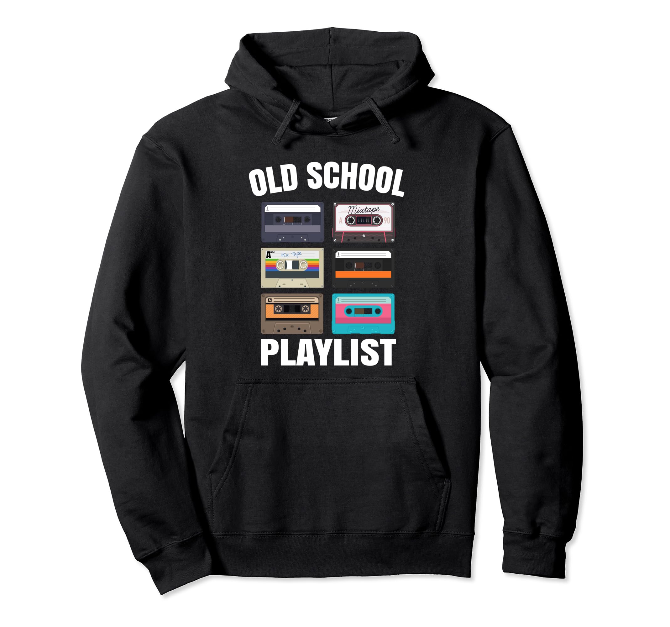 80S 90S Mixtape Playlist Cassette Hoodie - Casual Everyday Wear Unisex - T-Shirt, Sweatshirt, Hoodie