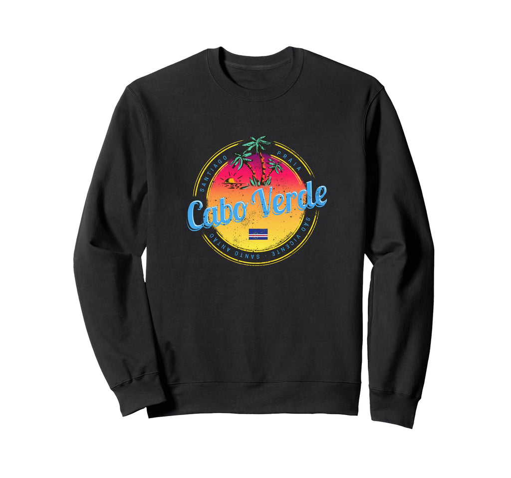 Cape Verde Island Sunset Palm Tree Sweatshirt - Aesthetic Graphic Unisex - T-Shirt, Sweatshirt, Hoodie