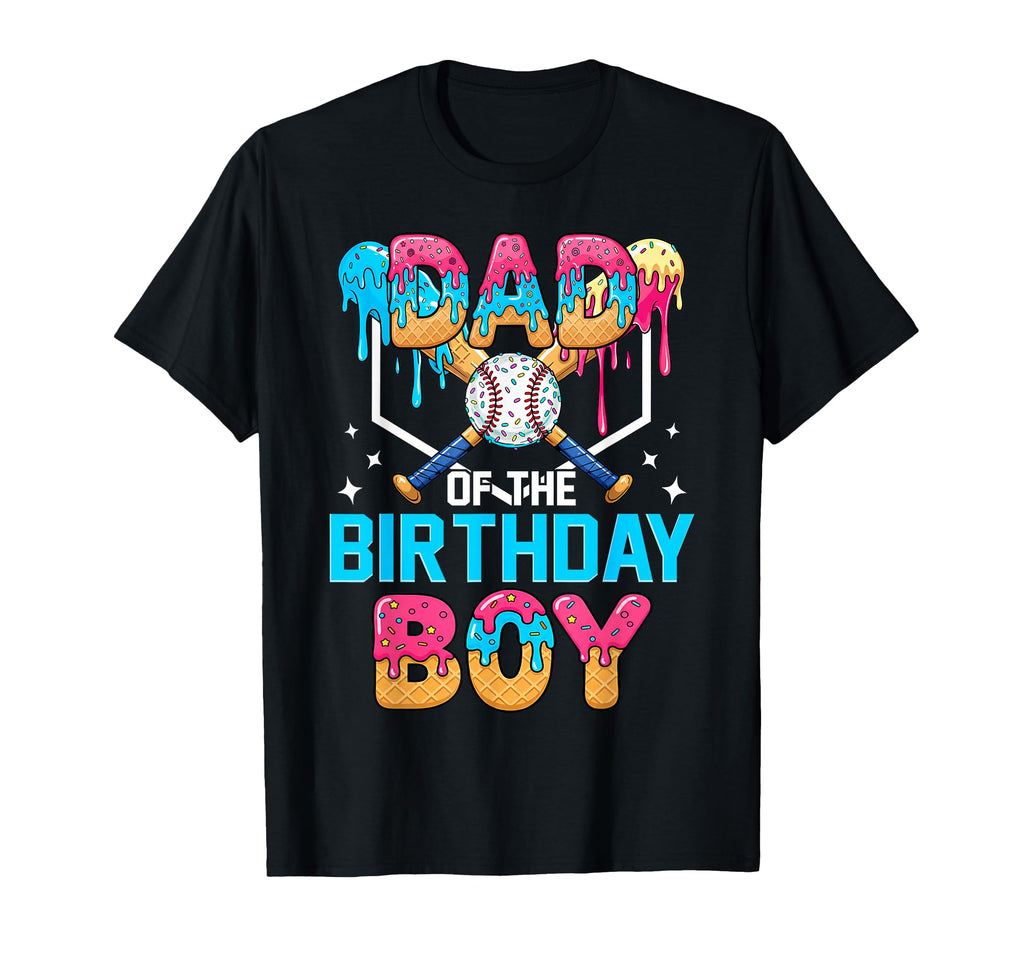 Dad Birthday Funny Baseball Ice T-Shirt - Fun Novelty Design for Adults - T-Shirt, Sweatshirt, Hoodie