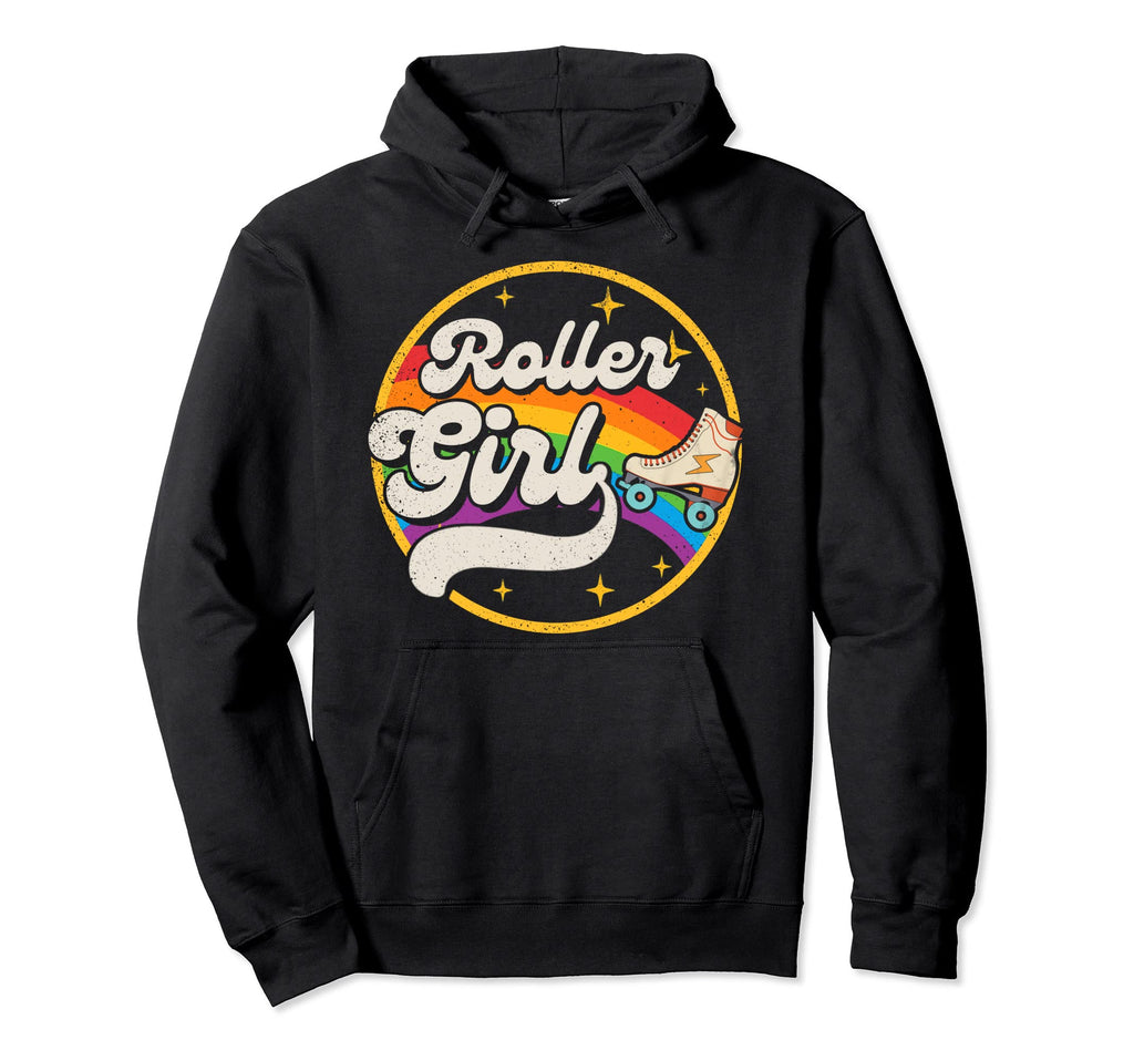 Roller Skater Skating 70S 80S Skates Hoodie - Minimalist Print Men Women - T-Shirt, Sweatshirt, Hoodie