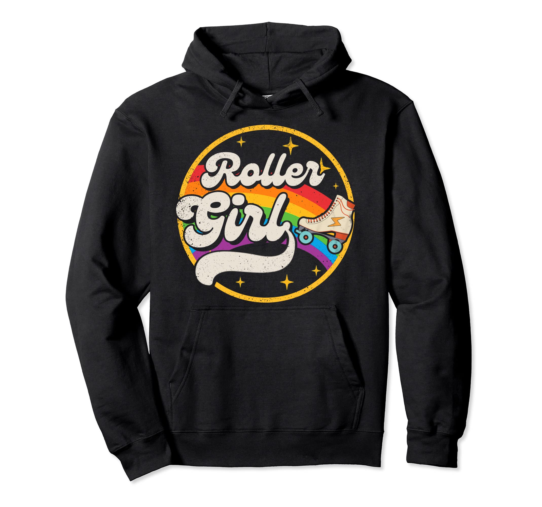 Roller Skater Skating 70S 80S Skates Hoodie - Minimalist Print Men Women - T-Shirt, Sweatshirt, Hoodie